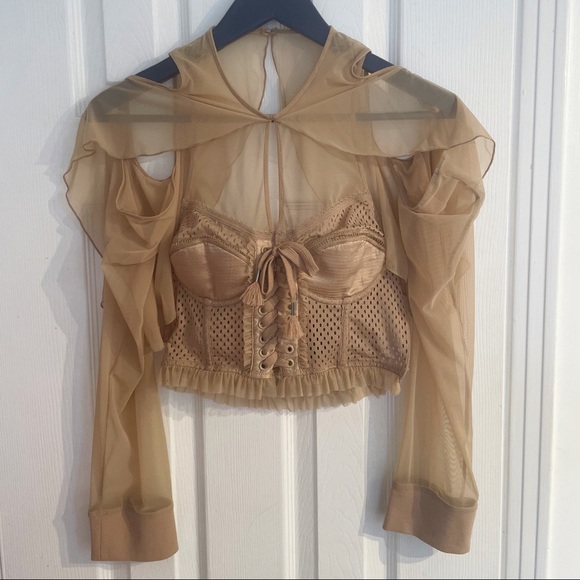 RARE FENTY PUMA mesh and bustier top with sleeves - Picture 5 of 8